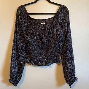 Polka Dot Long Sleeve Blouse